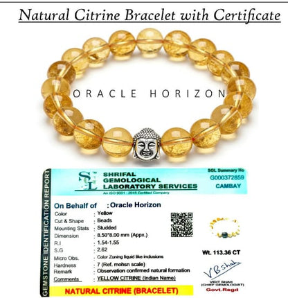 Career Boost Crystal Bracelet | Lab Certified | Promotes Abundance, prosperity and financial Sucesss - Unisex, 8 mm beads Bracelet
