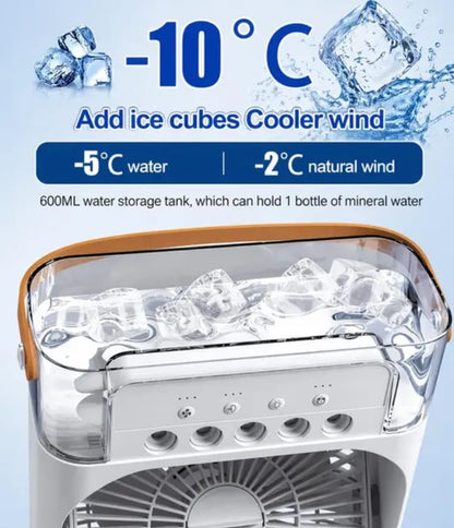 (LIMITED STOCK💥) Portable Mini Air Cooler – Instant Cooling Fan with Water Mist | Rechargeable | Free Delivery + COD🚚